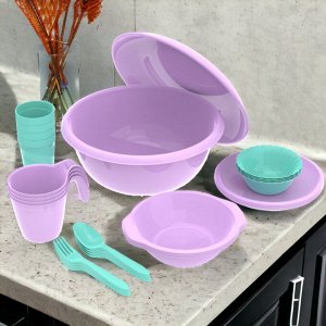 Набор посуды для пикника №8 «Выходные» (4 персоны, 30 предметов)