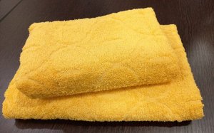 Полотенце махровое Жаккард 70*140 см цвет Старое золото