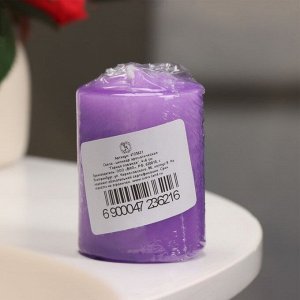 Свеча - цилиндр ароматическая "Горная лаванда", 4х6 см