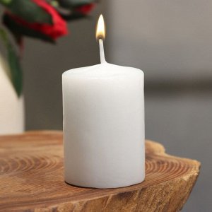 Свеча - цилиндр ароматическая "Белая лилия", 4х6 см