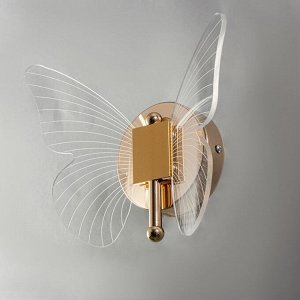 Бра "Бабочка" LED 12Вт 3000К золото 23х17,5х11см