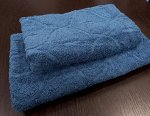 Полотенце махровое Жаккард 70*140 см цвет Саксонский синий
