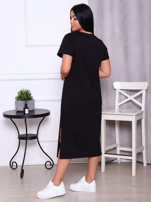 Лили - платье-футболка черный
