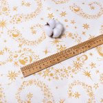 Ткань Поплин Чехия с золотом отрез