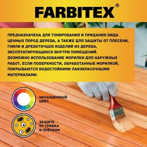 Морилка деревозащитная водная 0.5л FARBITEX