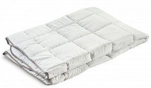 Одеяло Comfort Line Antistress зимнее, эффект пич-скин, ткань с карбоновой нитью, 2х спальное, белое в клетку