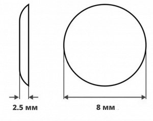 Силиконовый демпфер мебельный 8x2.5 мм (1 уп = 50 шт)