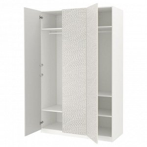 Шкаф для одежды PAX / MISTUDDEN, комбинированный, с белым / серым рисунком, 150x60x236 см