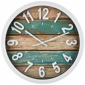 ЧАСЫ НАСТЕННЫЕ КВАРЦЕВЫЕ ""WOOD"" ДИАМЕТР=35 СМ. ДИАМЕТР ЦИФЕРБЛАТА=31 СМ.