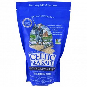 Celtic Sea Salt, Light Grey Celtic, смесь живых минералов, 1 фунт (454 г)