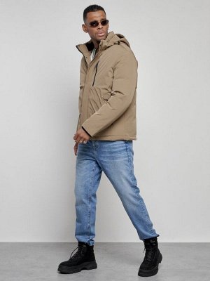 MTFORCE Куртка мужская зимняя с капюшоном спортивная великан горчичного цвета 8335G