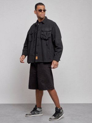 Джинсовая куртка мужская черного цвета 12770Ch