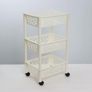 Этажерка напольная Prima, 3-х секционная, на колёсиках, МИКС
