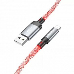 Зарядный кабель HOCO U112 Rainbow USB - Type-C / Lightning 1 м, радужная подсветка