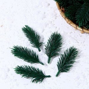 Ветка декоративная новогодняя, набор 100 шт., размер 1 шт. — 8x3x3 см, искусственная