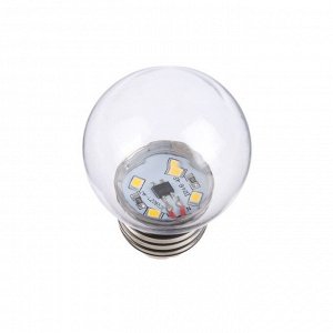 Лампа светодиодная Luazon Lighting, G45, Е27, 1.5 Вт, д/белт-лайта, т/белый набор 20шт.