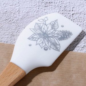 Лопатка силиконовая «Зимний цветок», 26 х 5 см