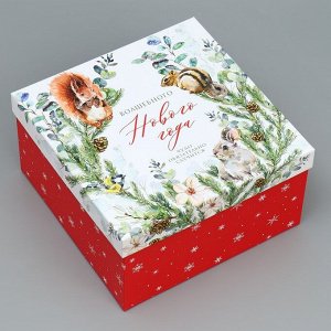 Набор подарочных коробк 3 в 1 «Новогодняя пора», 18 х 18 х 10 – 22 х 22 х 12 см