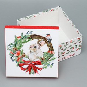 Набор подарочных коробк 3 в 1 «Новогодняя пора», 18 х 18 х 10 – 22 х 22 х 12 см