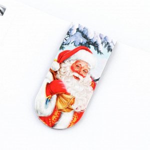 Магнитная закладка и блок бумаг 30 л «Дедушка Мороз»