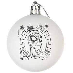 Набор кружка под раскраску с ёлочным шаром "Spider-Man" Человек-Паук