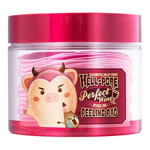 Пилинг-пэды с экстрактом красного вина Elizavecca Hell-Pore Perfect Wine Sparkling Peeling Pad, 30шт