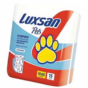 Коврики (пеленки) LUXSAN Premium для животных 40х60, 15 шт