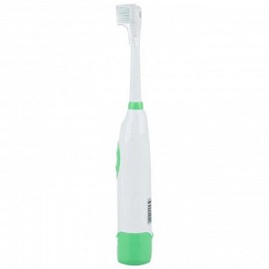 Электрическая зубная щетка HOMESTAR HS-6005, вращательная, 6500 об/мин, 2 насадки, зеленая