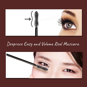 Объемная удлиняющая тушь на основе чернил Кальмара Deoproce Easy and Volume Real Mascara, 8мл