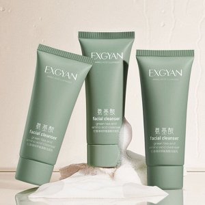 Пенка для умывания с зеленым чаем и аминокислотами Exgyan, 60 гр.