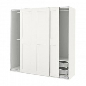 PAX / GRIMO, комбинированный шкаф для одежды, белый /white, 200x66x201 см
