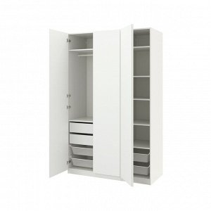 Шкаф для одежды PAX / VIKANES, комбинированный, белый/white, 150x60x236 см