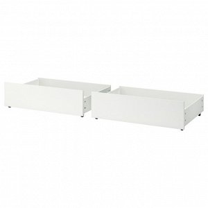 MALM, ящик для хранения кровати на высоком каркасе кровати, белый, 200 см