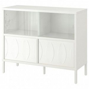 KALKN?S, шкаф с раздвижными дверцами, белый, 121x43x98 см