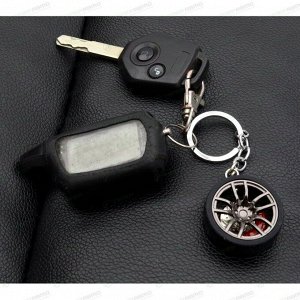 Брелок на ключи серии «Деталь автомобиля», хромированное литье на резине, с тормозным диском и суппортом