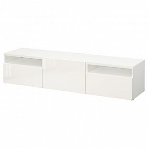 BEST?, подставка для телевизора, белый /Selsviken глянцевый/белый, 180x42x39 см