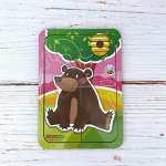 Деревянный пазл, 4 детали «Мишка»