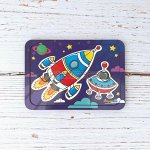 Деревянный пазл, 6 деталей «Ракета-2»