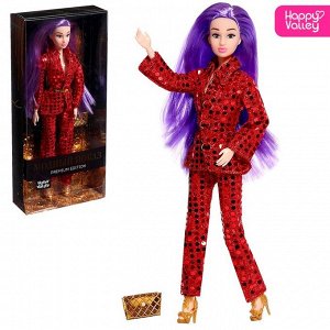 Кукла-модель шарнирная «Ксения - Модный показ» в красном костюме