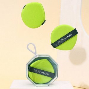 Спонжи для макияжа, 3 шт в коробочке, форма "капля", цвет зеленый