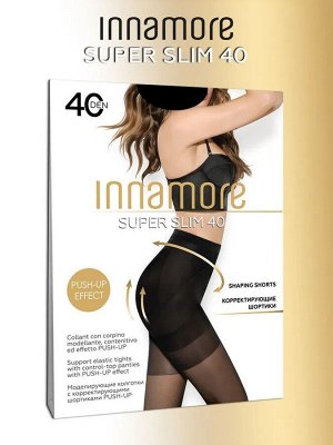 Колготки Innamore Super Slim 40 корректирующие шортики неро 2