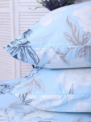 Комплект наволочек поплин 70/70 (молния) - 2шт СИМФОНИЯ (голубой)