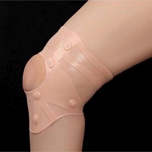ONLITOP Силиконовый бандаж для коленного сустава, с магнитами, цвет бежевый