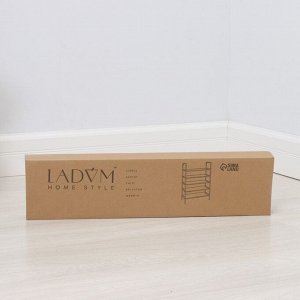 Полка для обуви LaDо?m, 5 ярусов, 60х30х102 см, цвет серый