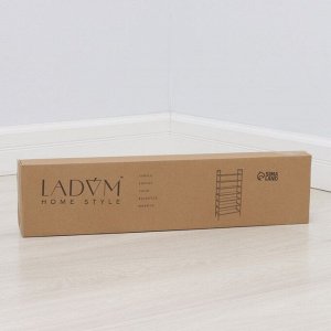 Полка для обуви LaDom, 7 ярусов, 60x30x120 см, белая