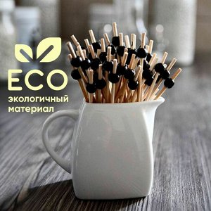 Пика " Черная Жемчужина", 12 см, бамбук, 1*100