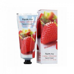 FarmStay Visible Difference Hand Cream Strawberry Крем для рук с экстрактом клубники