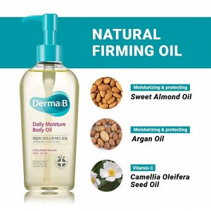Ламеллярное парфюмированное масло для тела Derma:B Daily Moisture Body Oil (персик)