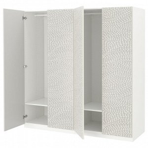 Шкаф для одежды PAX / MISTUDDEN, комбинированный, с белым / серым рисунком, 200x60x201 см