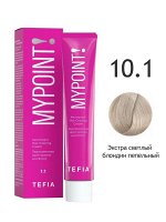 Тефия Краска для волос 10.1 экстра светлый блондин пепельный пермаментная Tefia MYPOINT 60 мл